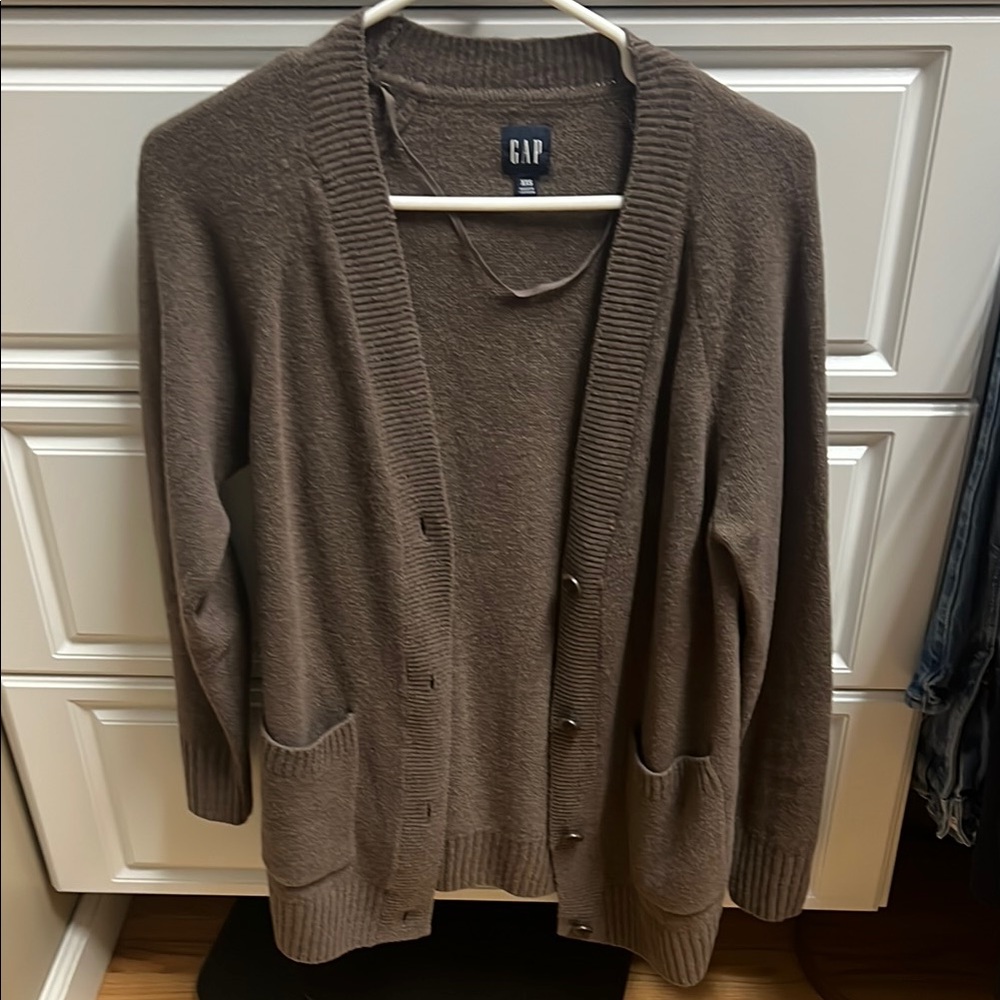GAP Brown Button-Up Cardigan